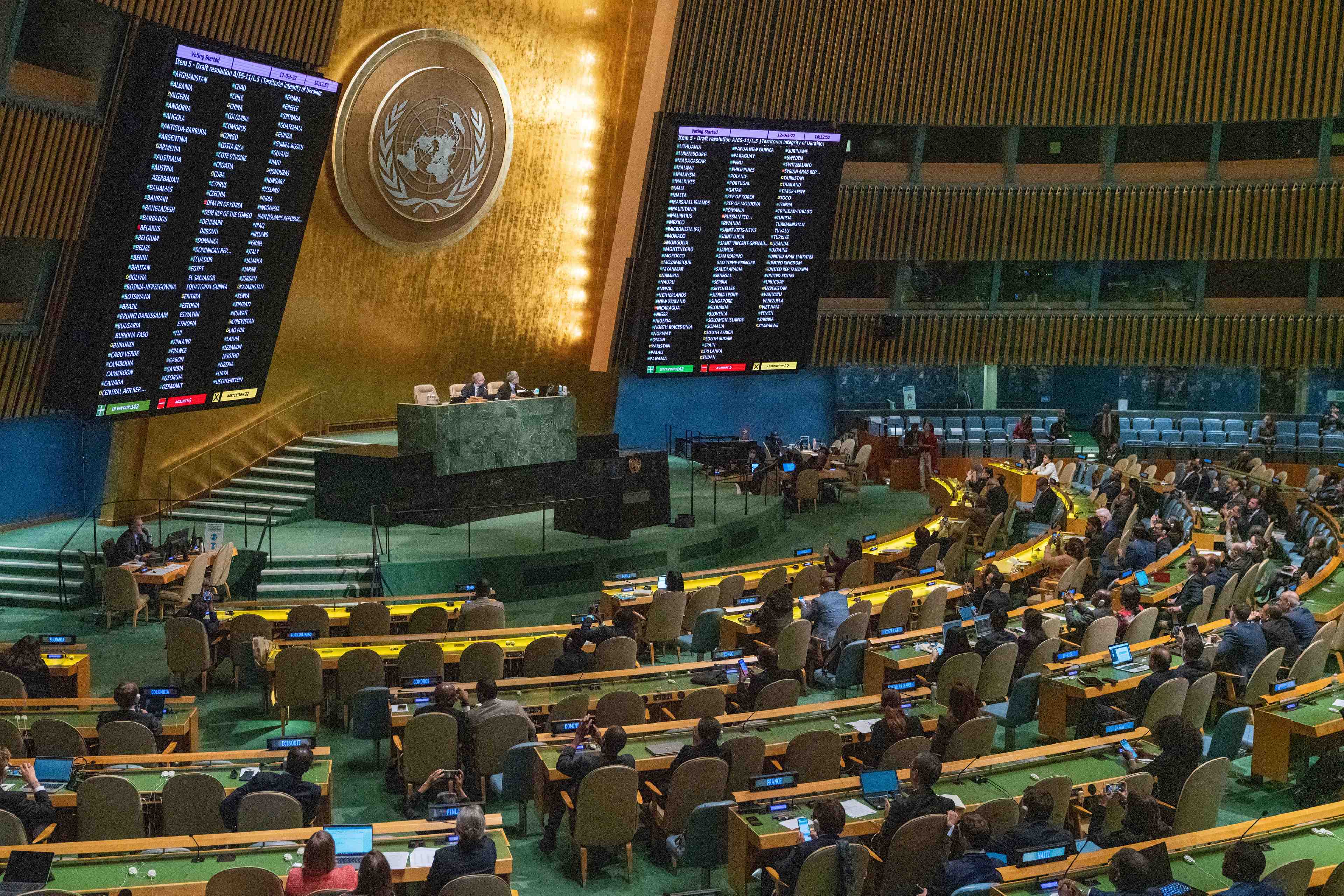 Des observateurs a l'assemblee generale des nations unies au siege des nations unies a new york