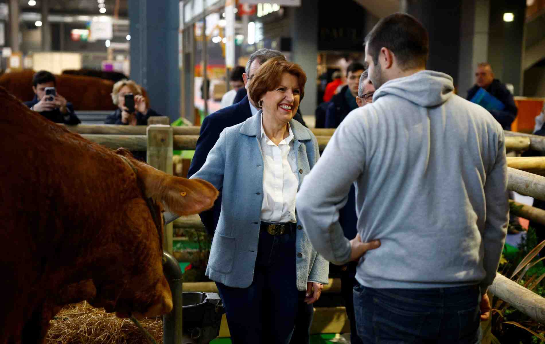 La ministre de l'Agriculture s'est également rendue au Salon de l'agriculture le 21 février.
