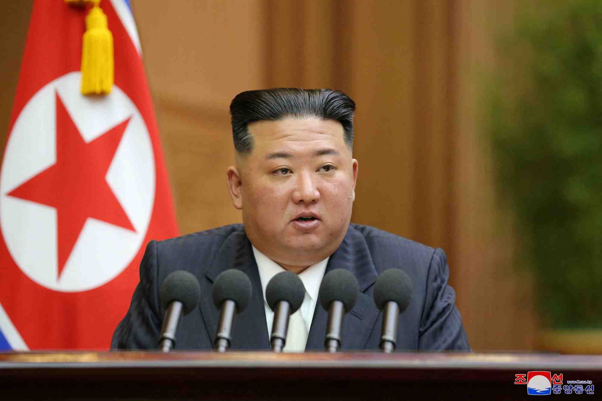 Photo d'archives du dirigeant nord-coreen kim jong-un a l'assemblee populaire supreme
