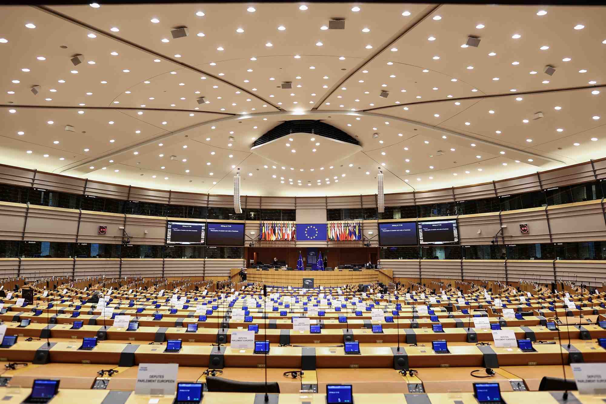 La salle du parlement europeen a bruxelles
