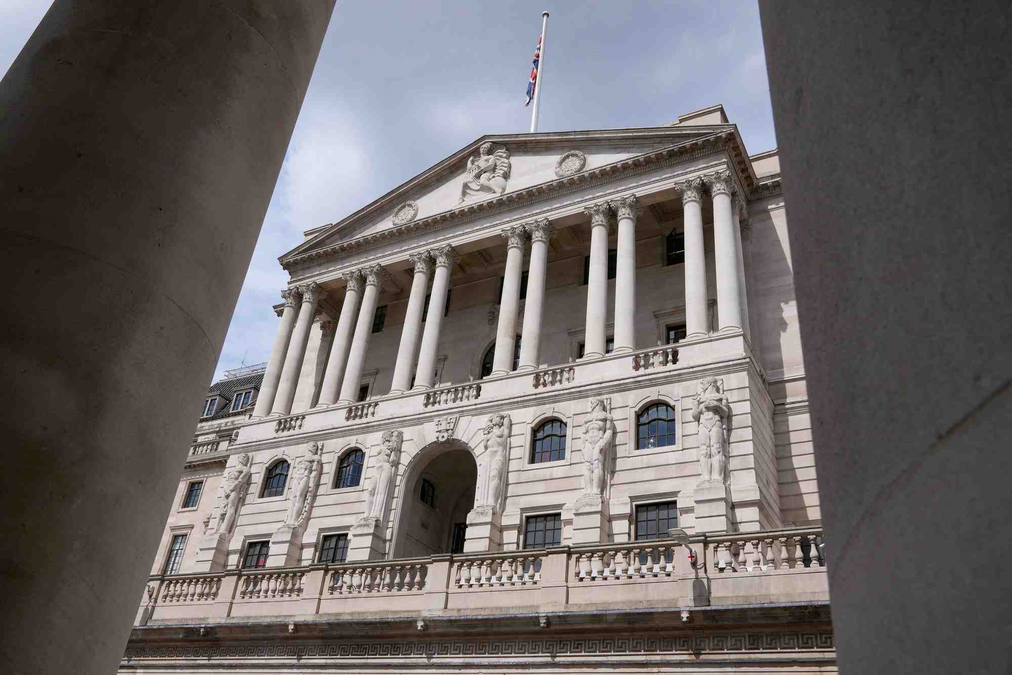 Vue generale du batiment de la banque d'angleterre (boe)