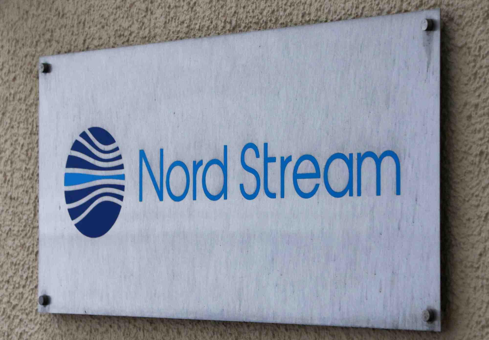 Le logo de nord stream ag est visible dans un immeuble de bureaux a vyborg