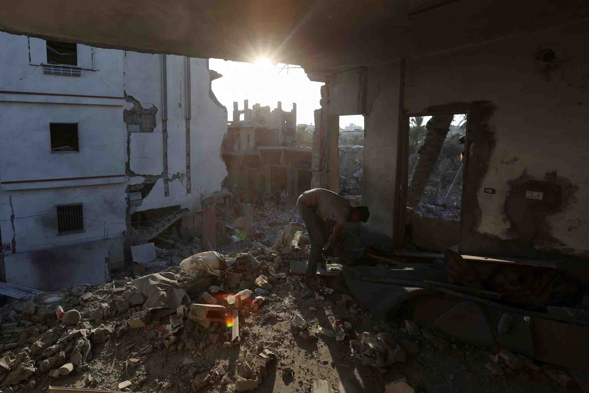 Le site de frappes israeliennes, dans la bande de gaza