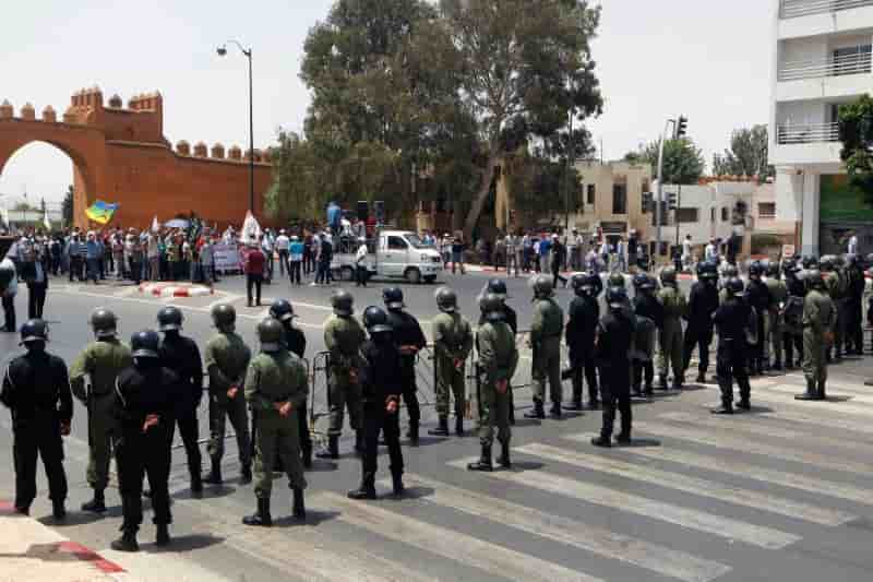 Nouvelle manifestation dispersee dans le nord du maroc