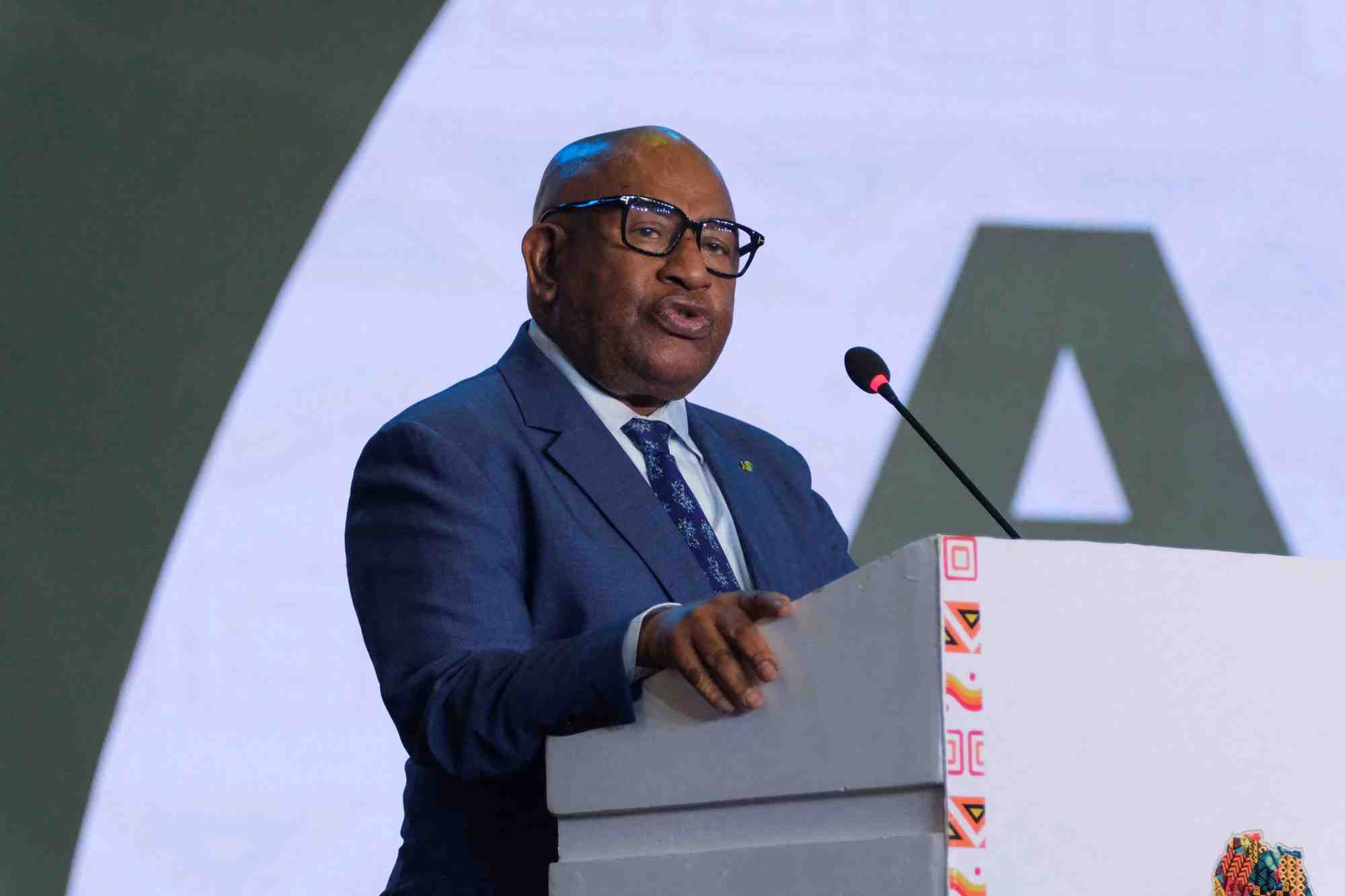 Azali assoumani, president de l'union des comores a la conference de l'union africaine a accra
