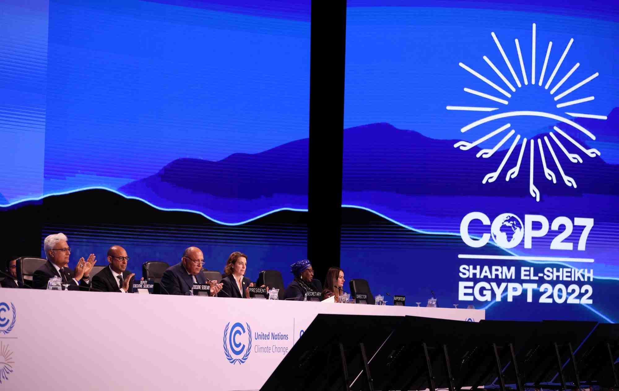 Seance de cloture de la cop27 dans la station balneaire de charm el-cheikh, en egypte