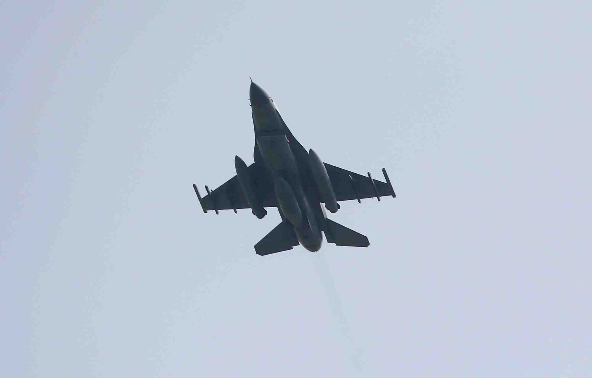 A turkish f-16 fighter jet takes off from incirlik airbase in the southern city of adana, turkey