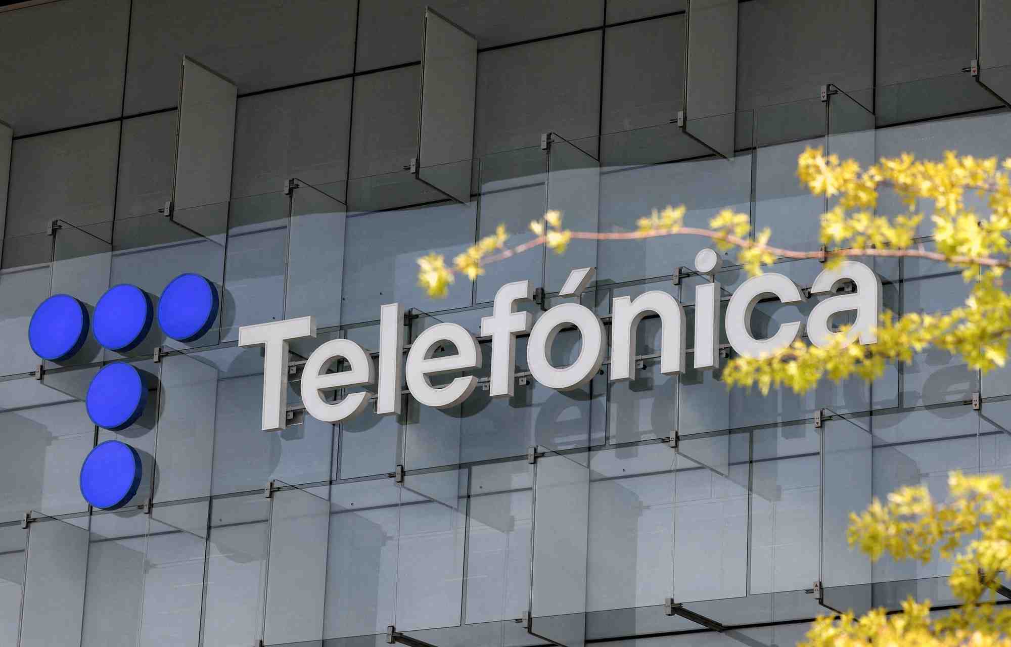 Photo d'archives du logo de telefonica