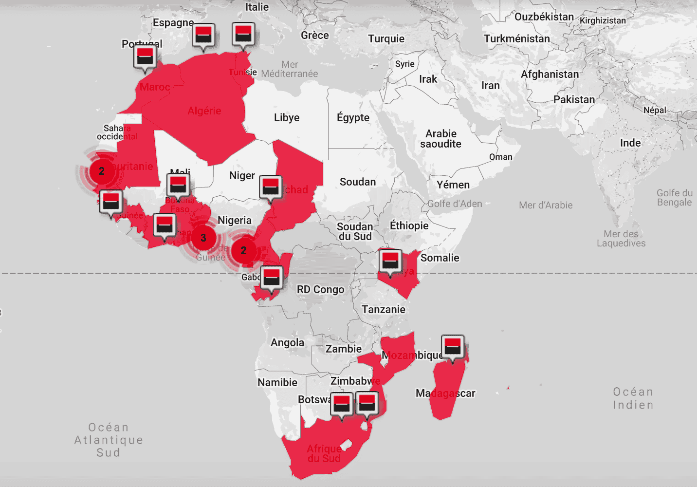 Société Générale Afrique carte