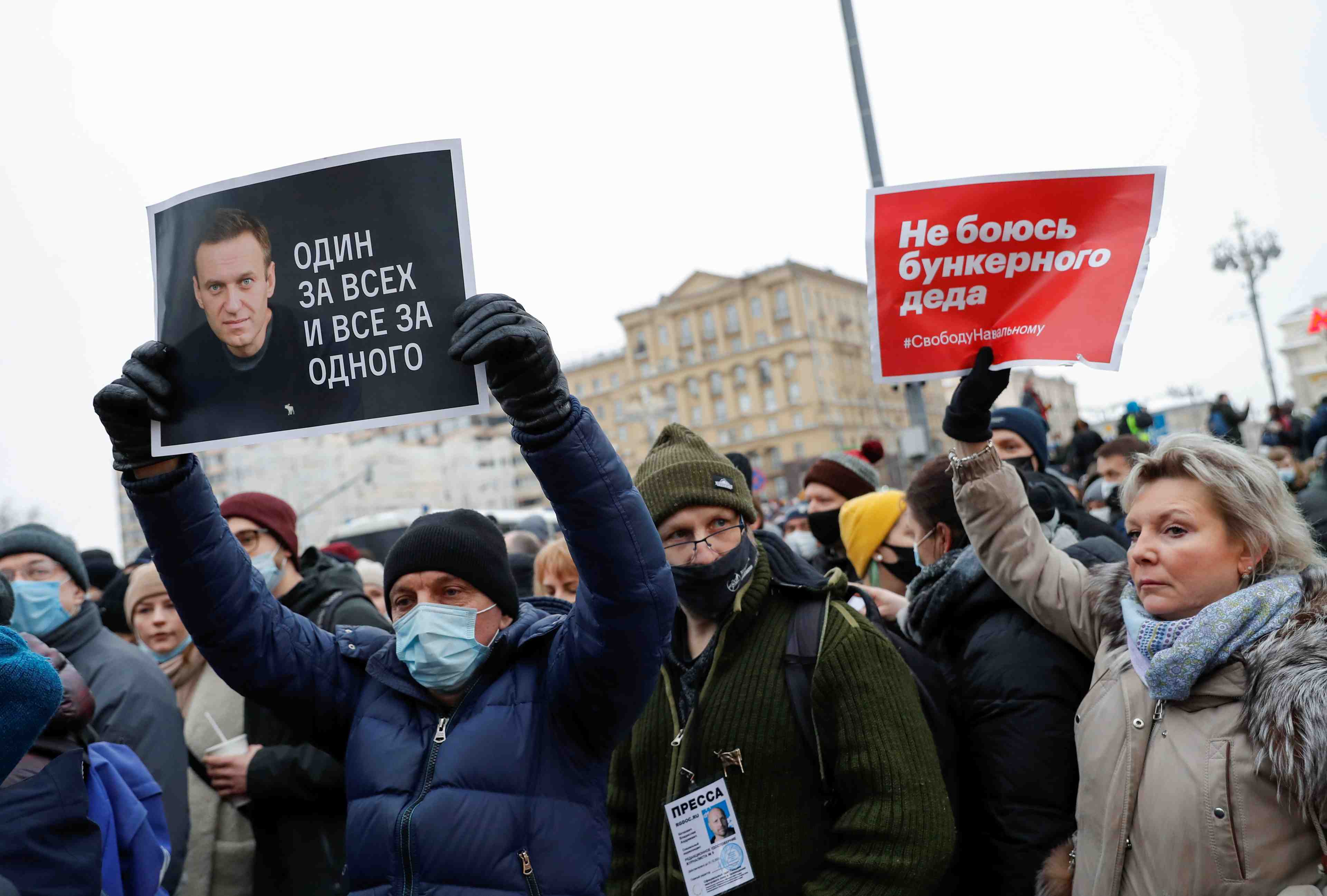 Russie: plus de 350 personnes arretees dans des manifestations soutenant alexei navalny