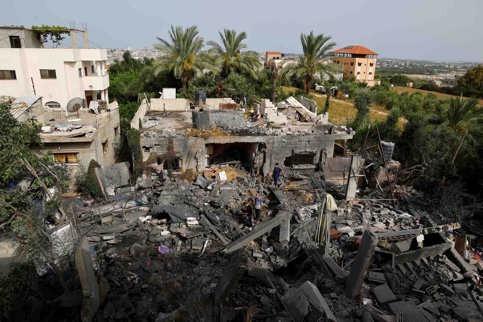 Consequences des frappes israeliennes meurtrieres dans le nord de la bande de gaza