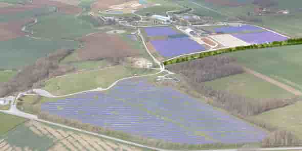 La centrale photovoltaïque de Drambon (21) construite par Engie Green pour Suez