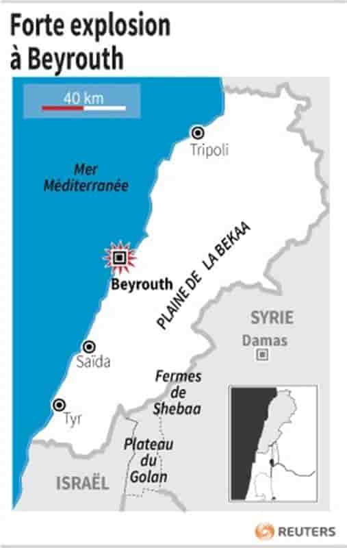 Forte explosion dans le centre de Beyrouth, des victimes