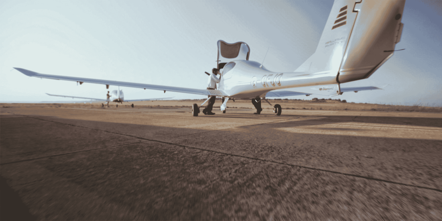 Le tarmac de l'école de pilotage d'Airways Aviation, à Huesca (Espagne)
