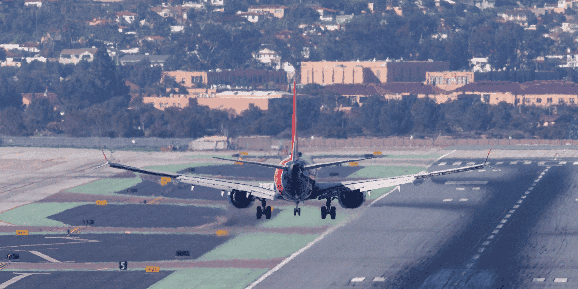 landing plane, airport, Southwest