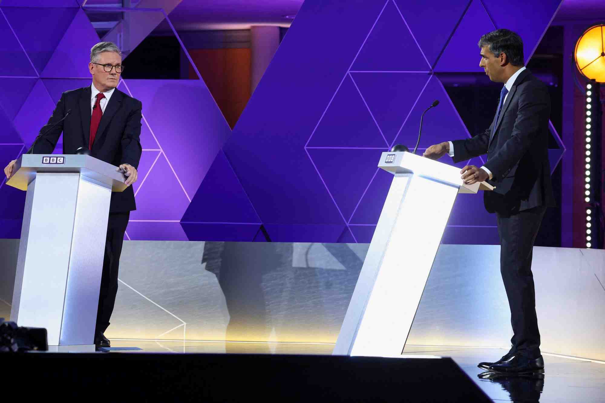 Dernier debat entre rishi sunak et keir starmer avant les elections legislatives en grande-bretagne