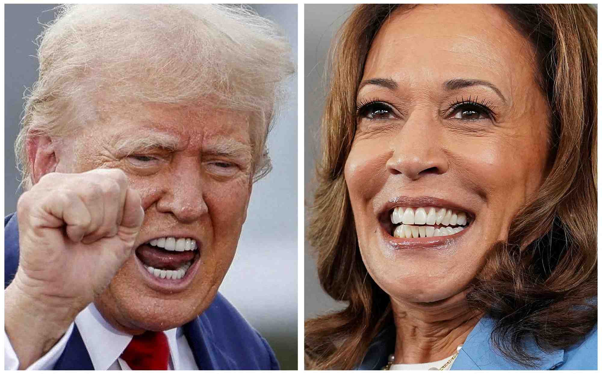 La vice-presidente kamala harris et l'ancien president americain donald trump