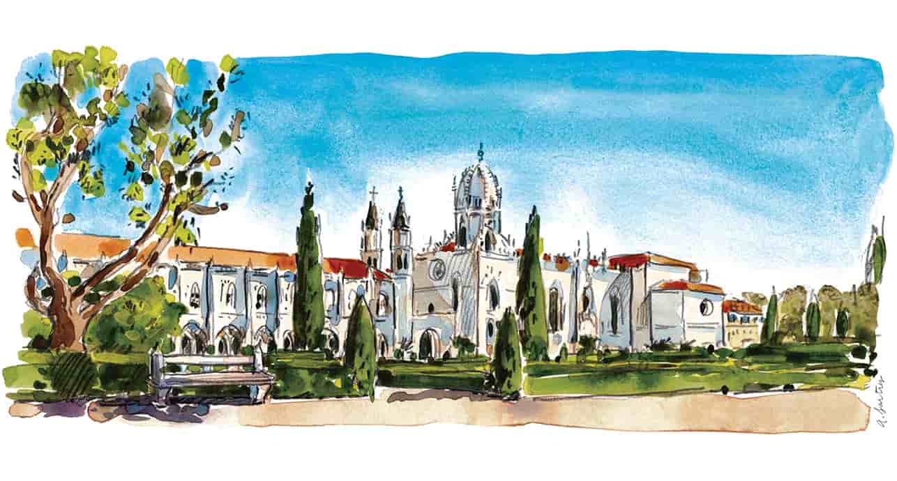 On attribue la recette de ces petits gâteaux feuilletés garnis de crème puis dorés au four aux moines du monastère des Hiéronymites de Belém.
