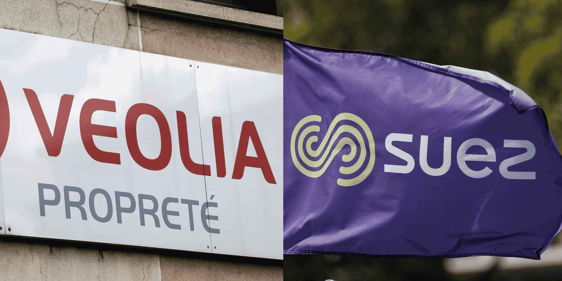 Collage photos Veolia / Suez