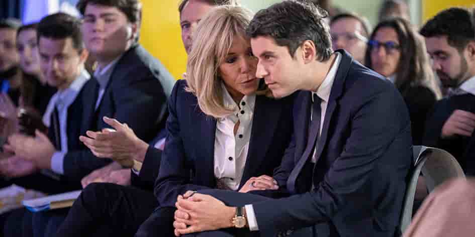 Le 7 novembre, à Paris, au lycée Pierre-Gilles-de-Gennes en compagnie de Brigitte Macron.