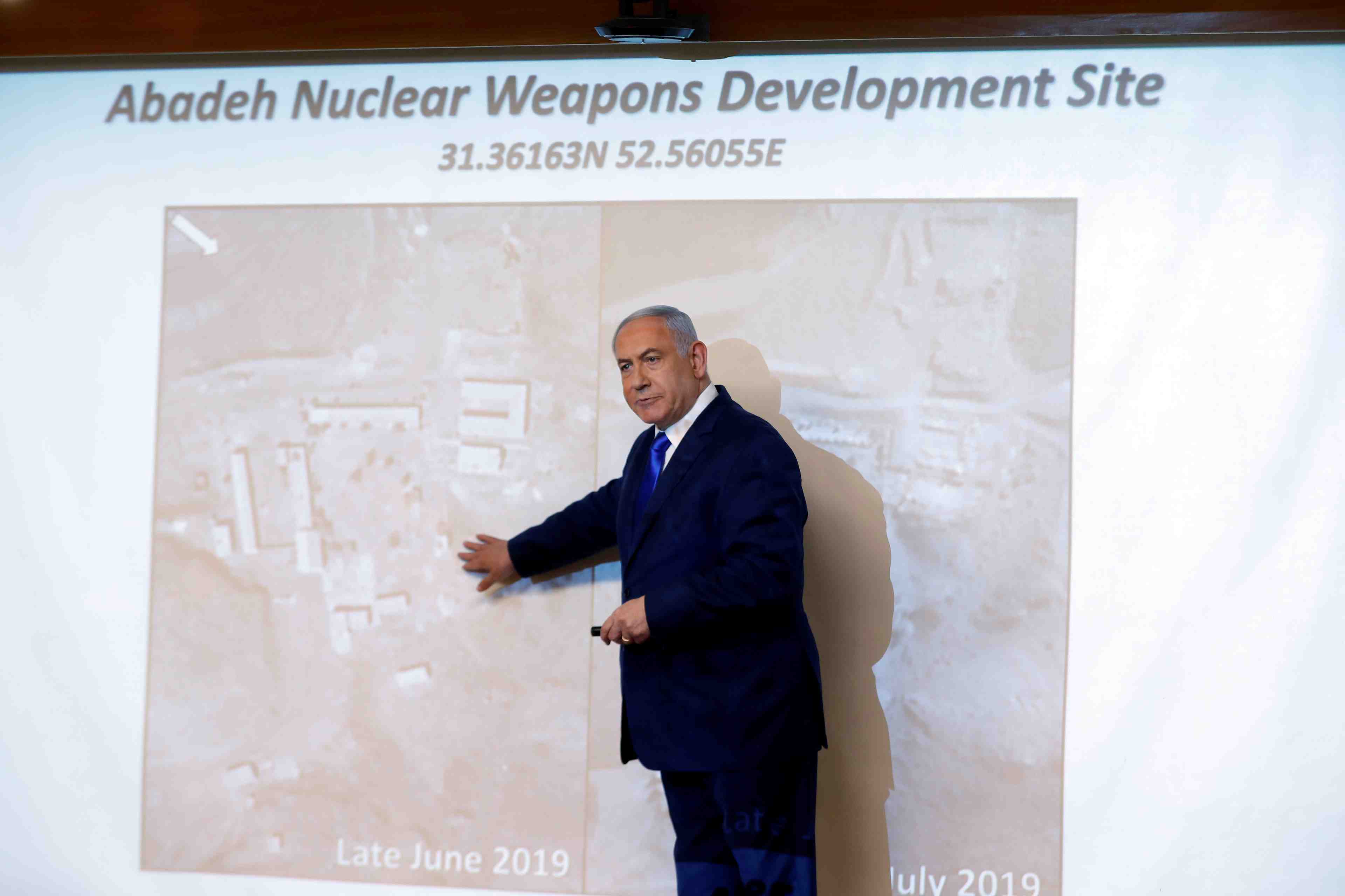 Netanyahu identifie un site iranien de developpement d'armes nucleaires