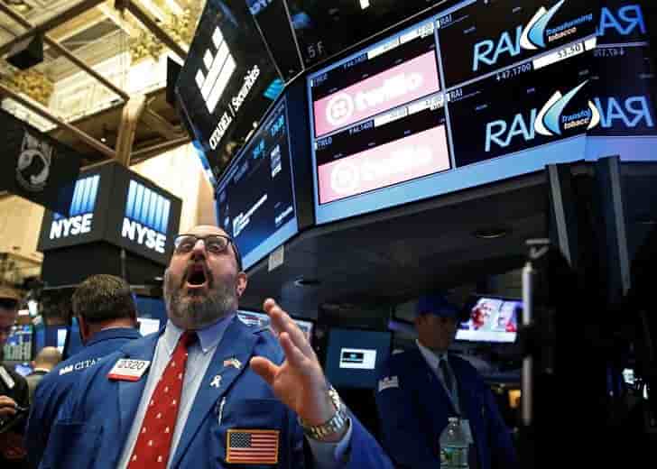 La bourse de new york finit en baisse