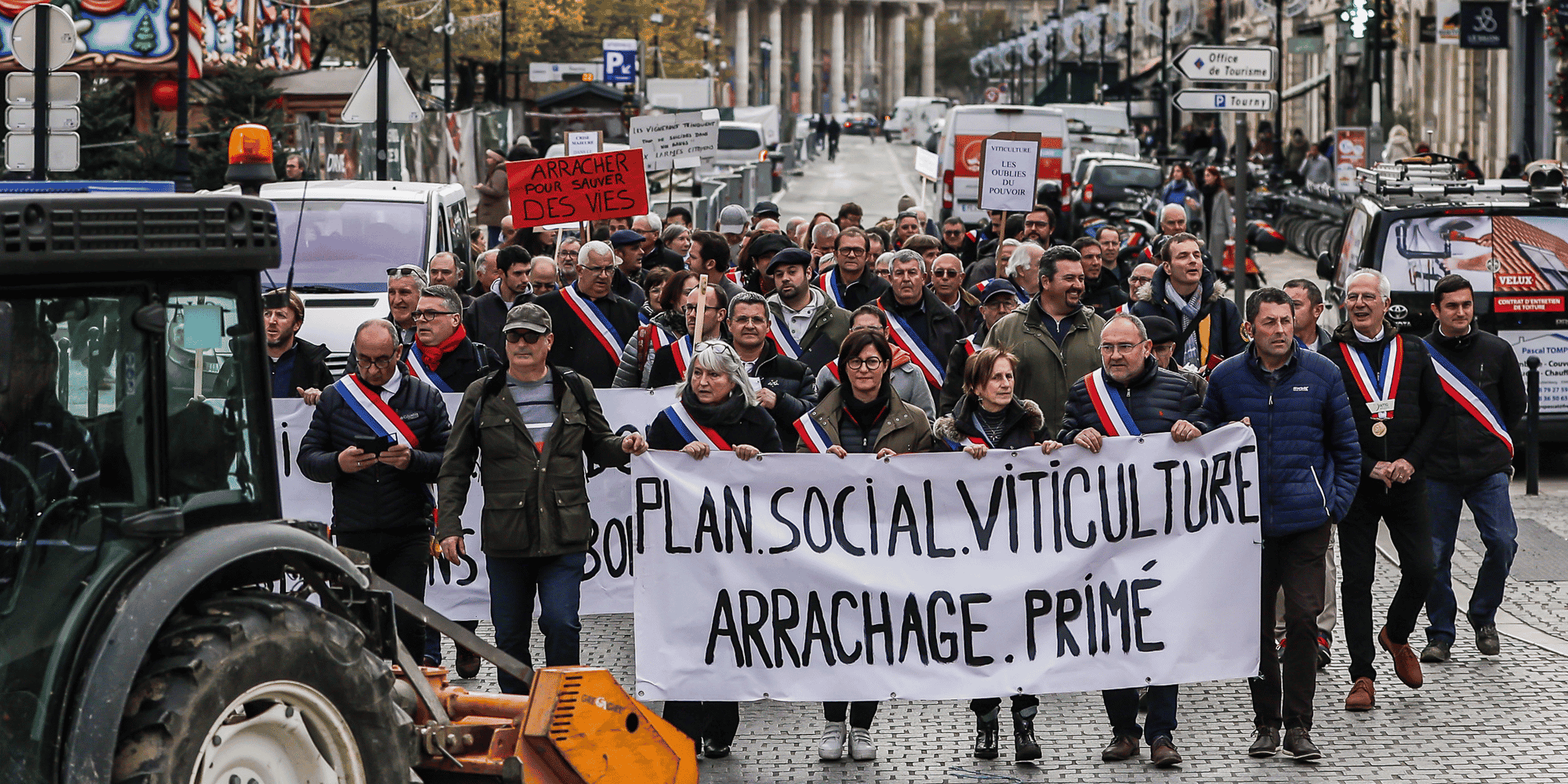 Manifestation vignerons Bordeaux 6 décembre 2022