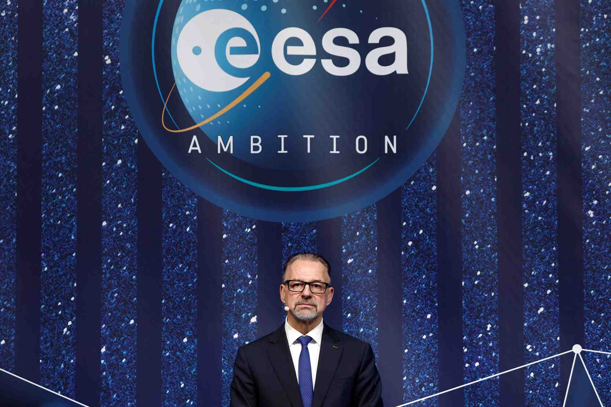 Le directeur general de l'agence spatiale europeenne (esa) josef aschbacher