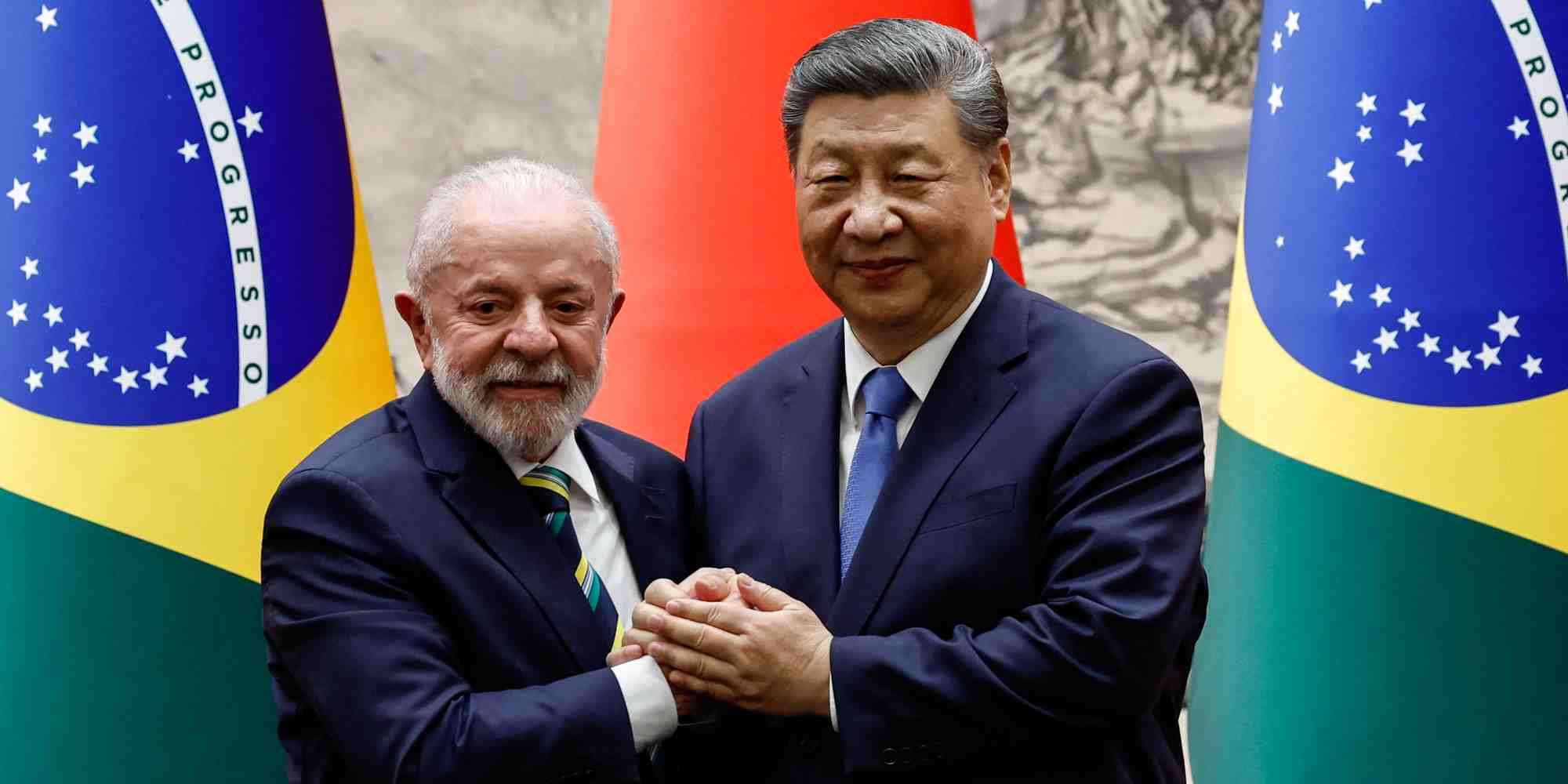 Le président chinois Xi Jinping rencontre le président brésilien Luiz Inacio Lula da Silva à Pékin ce mardi.