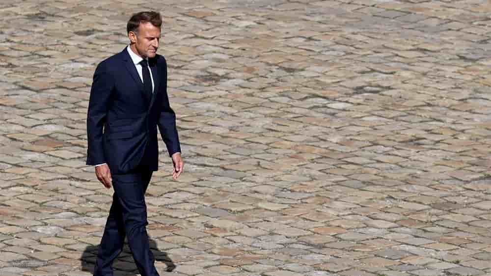 Emmanuel Macron, à l'hôtel des Invalides, à Paris, le 5 septembre.