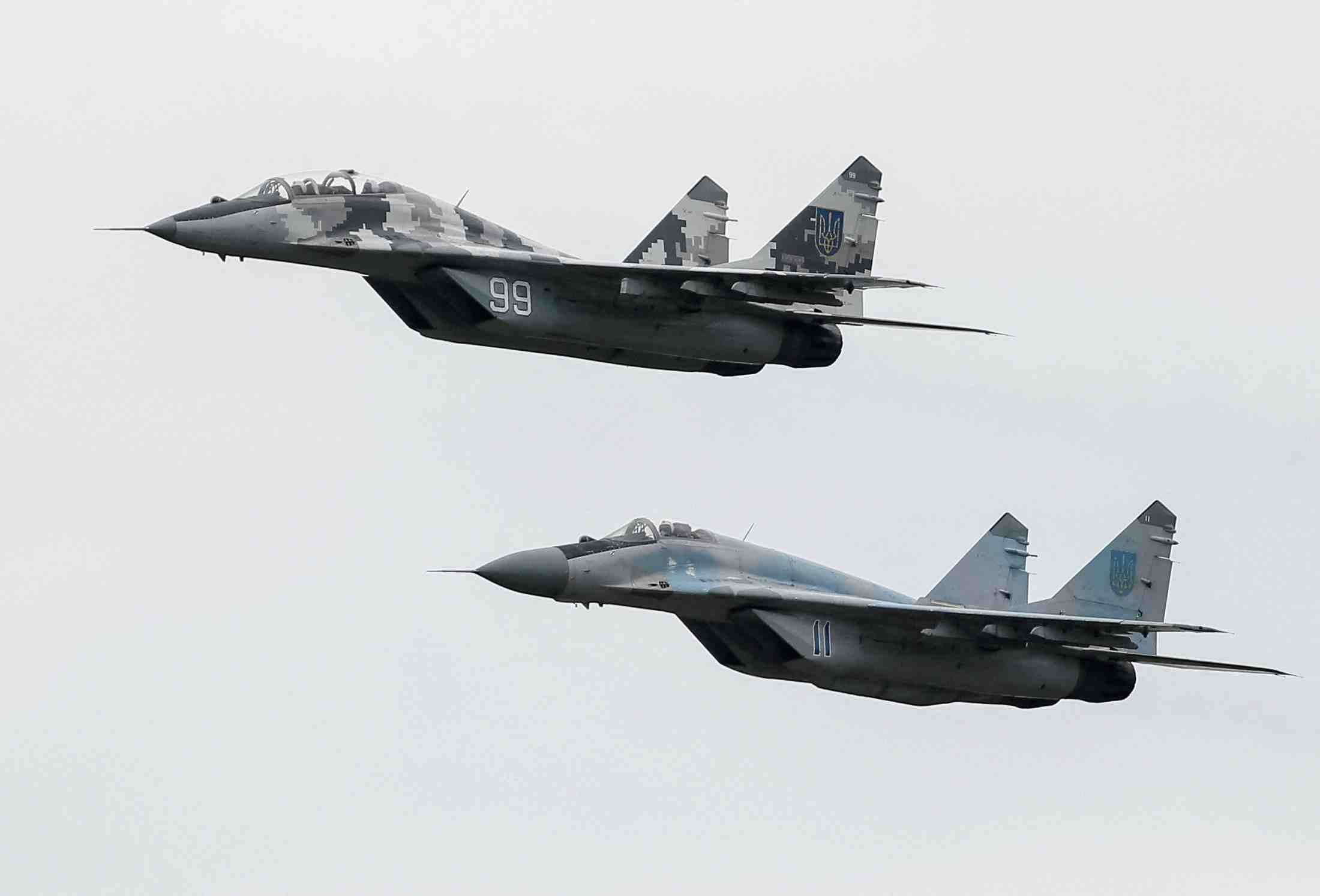 File photo: mig-29 fighter aircrafts fly at a military air base in vasylkiv
