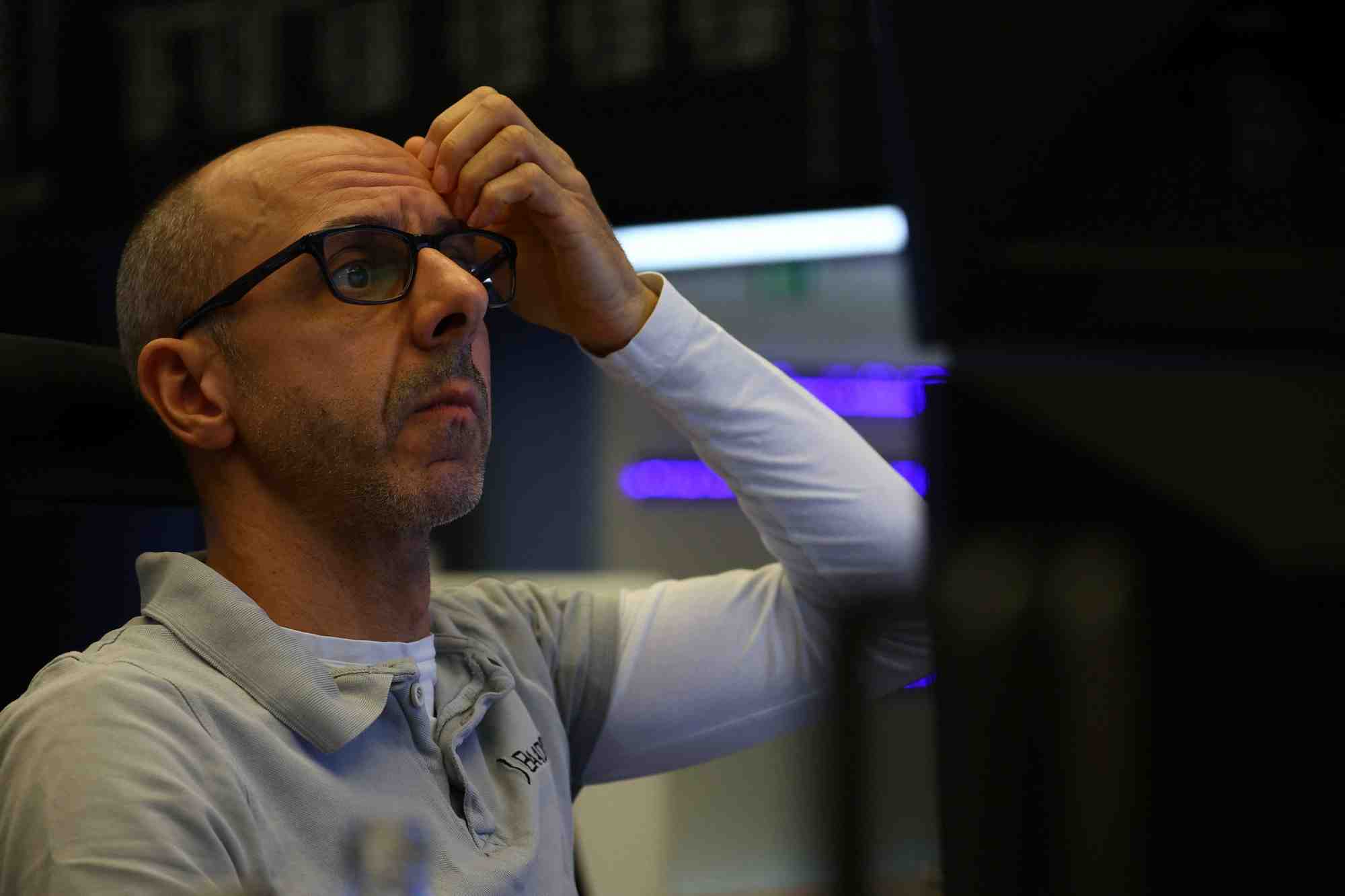 Photo d'un trader a francfort