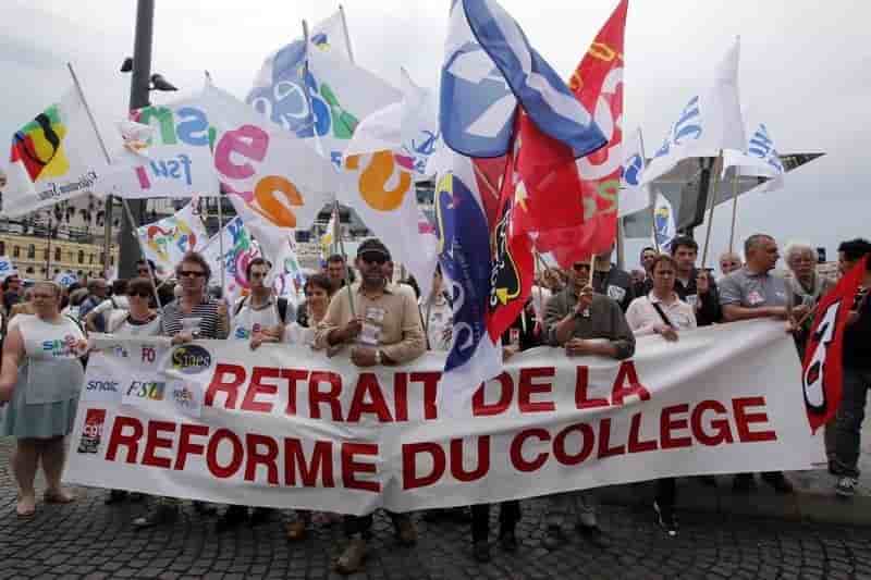 Nouvelle mobilisation contre la reforme du college