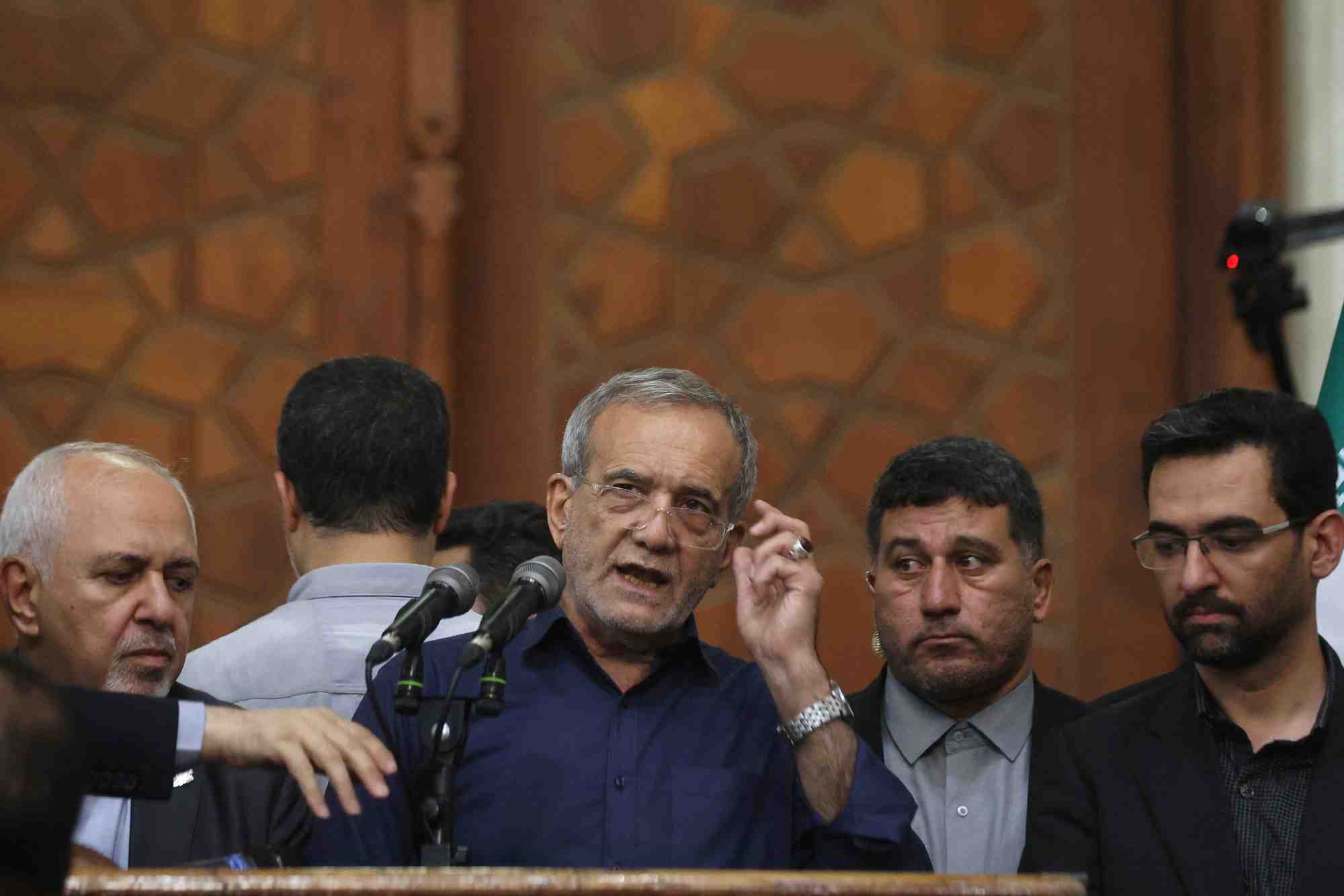 Le president iranien massoud pezeshkian