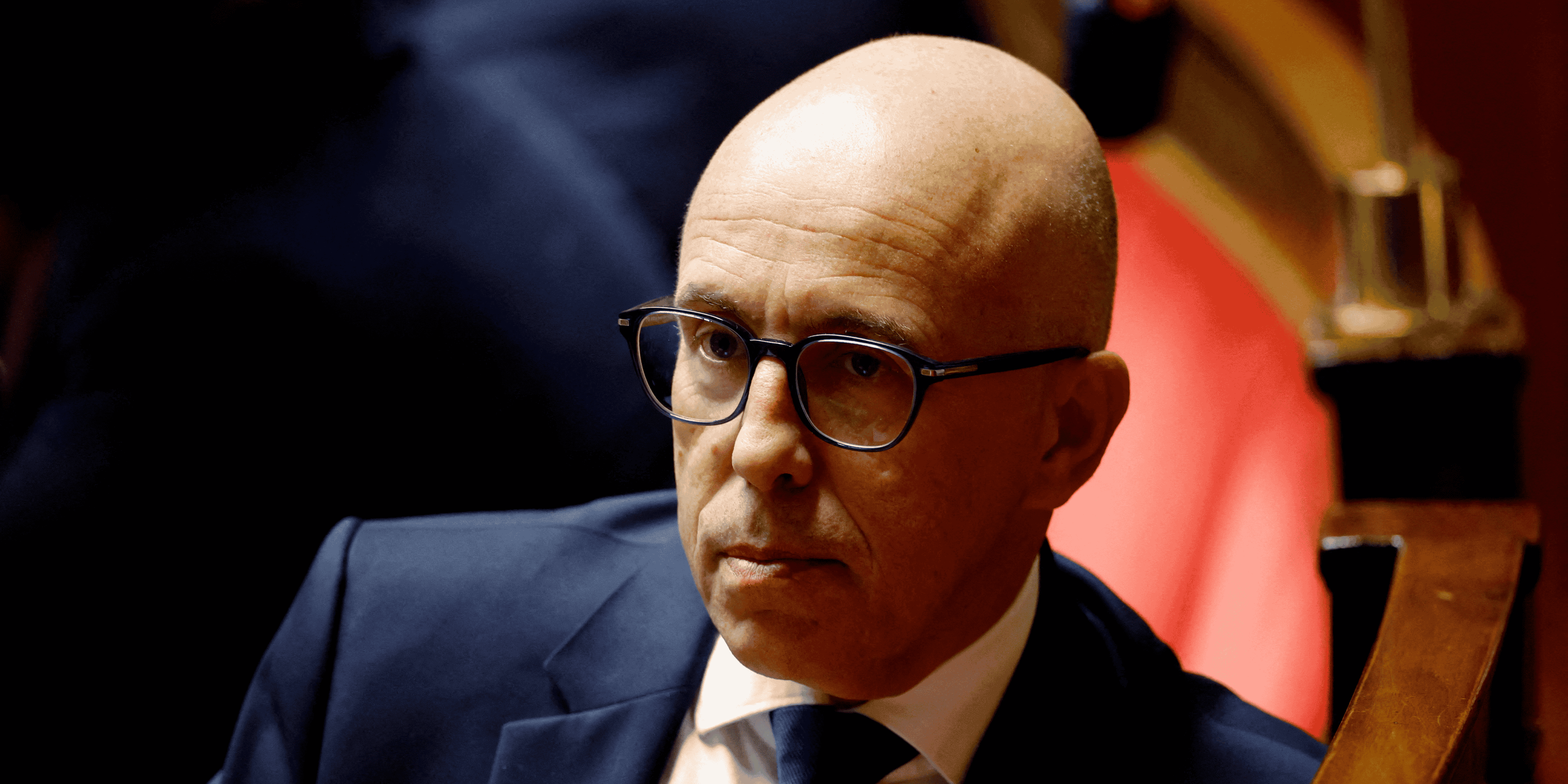 Eric ciotti lors d'un debat visant a inscrire le droit a l'avortement dans la constitution, a l'assemblee nationale a paris