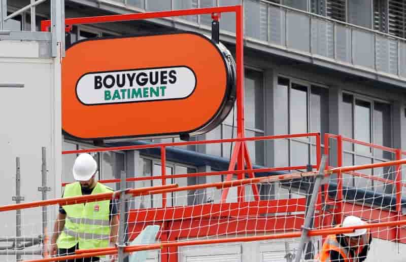 Bouygues et le cac 40 en hausse a la mi-seance