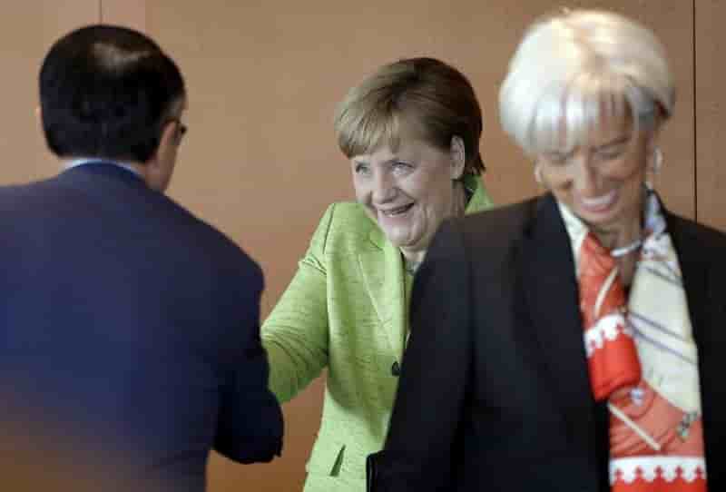 Merkel se joint au fmi pour denoncer le protectionnisme