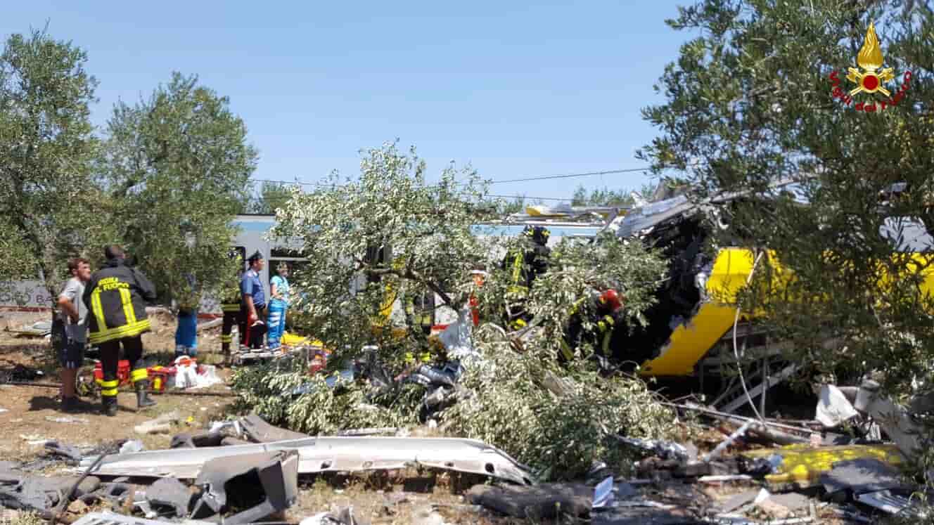 Collision ferroviaire en italie