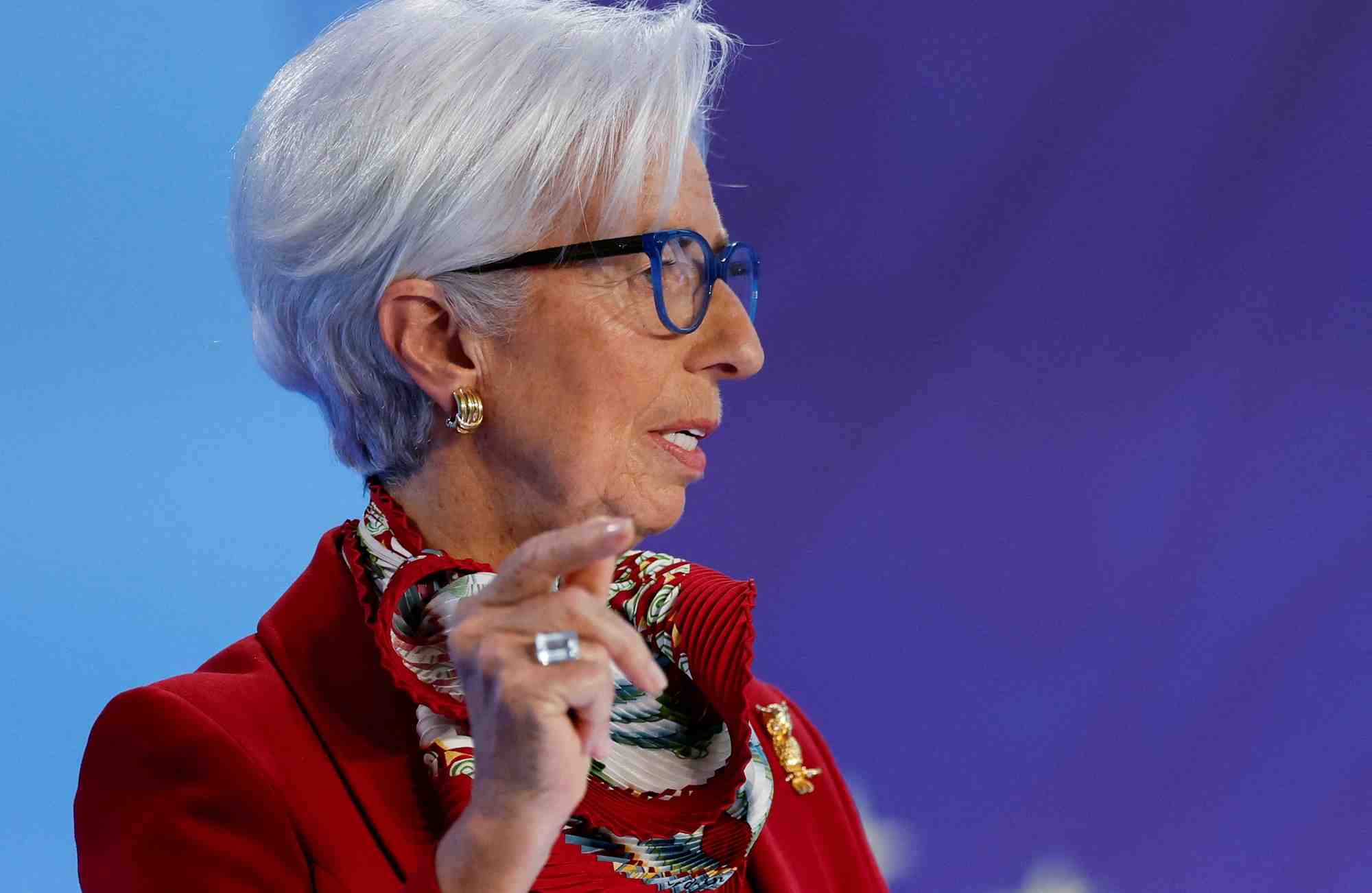 Christine lagarde a francfort