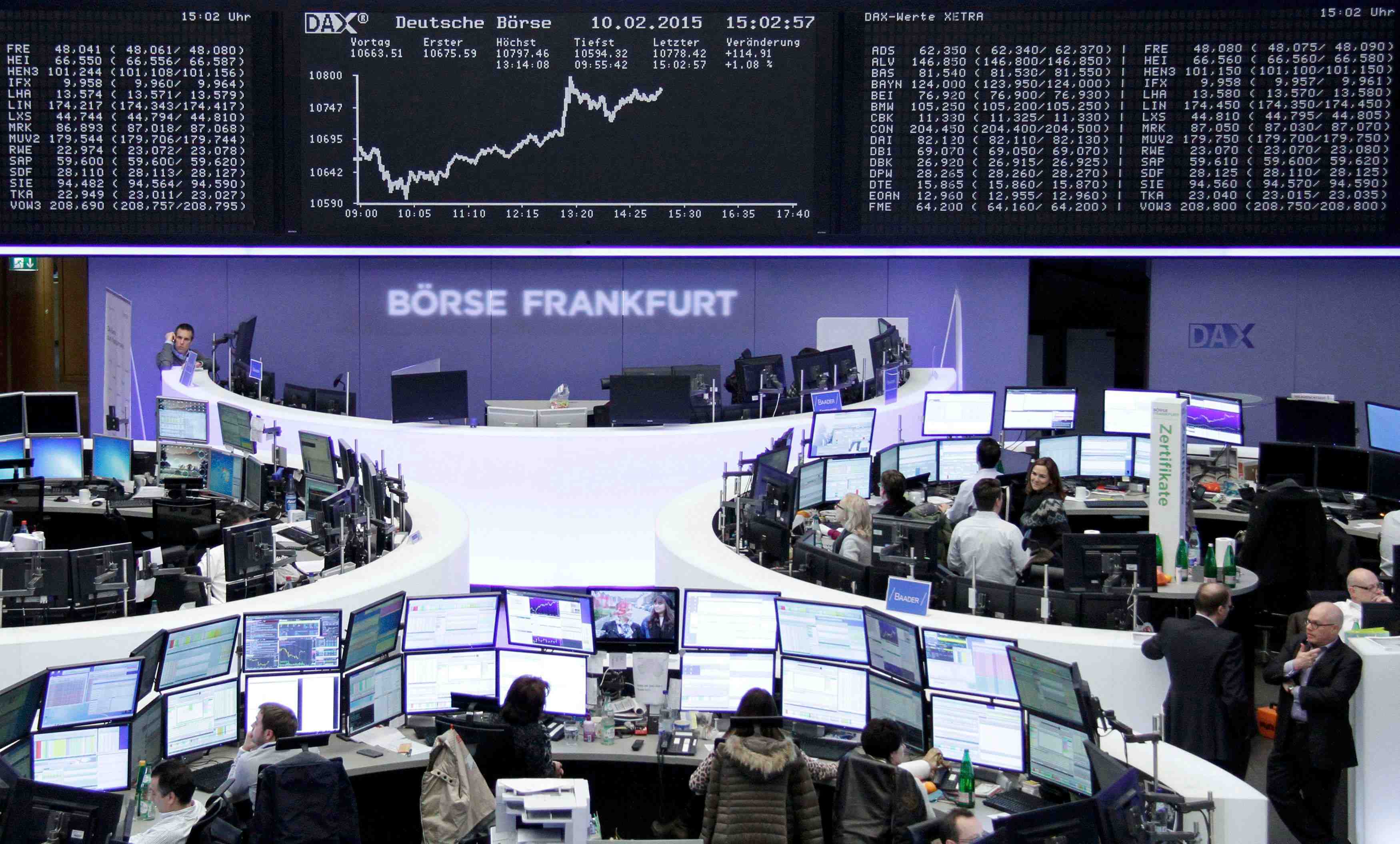 Recul des bourses europeennes vers la mi-seance
