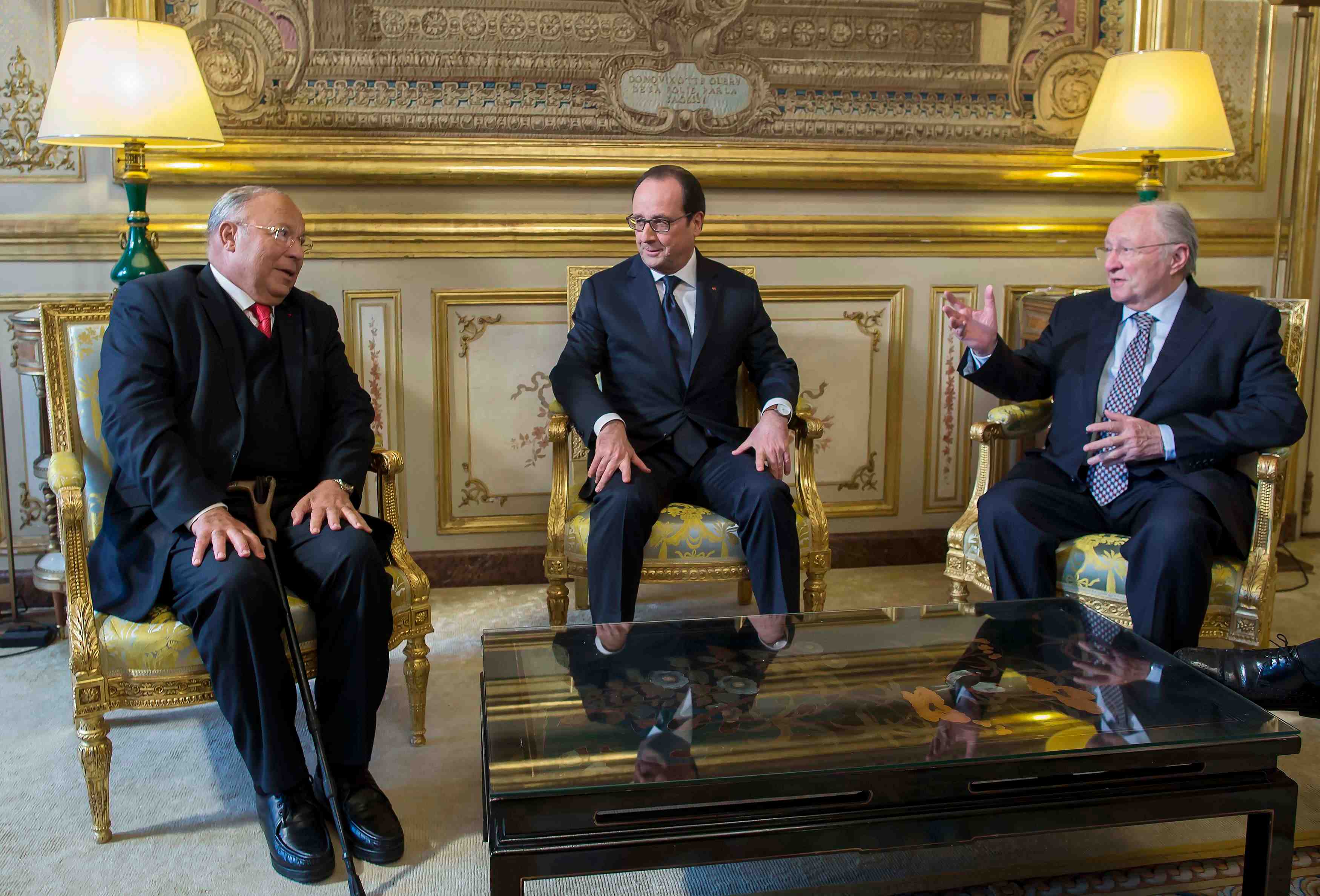 Francois hollande recoit les presidents du cfcm et du crif