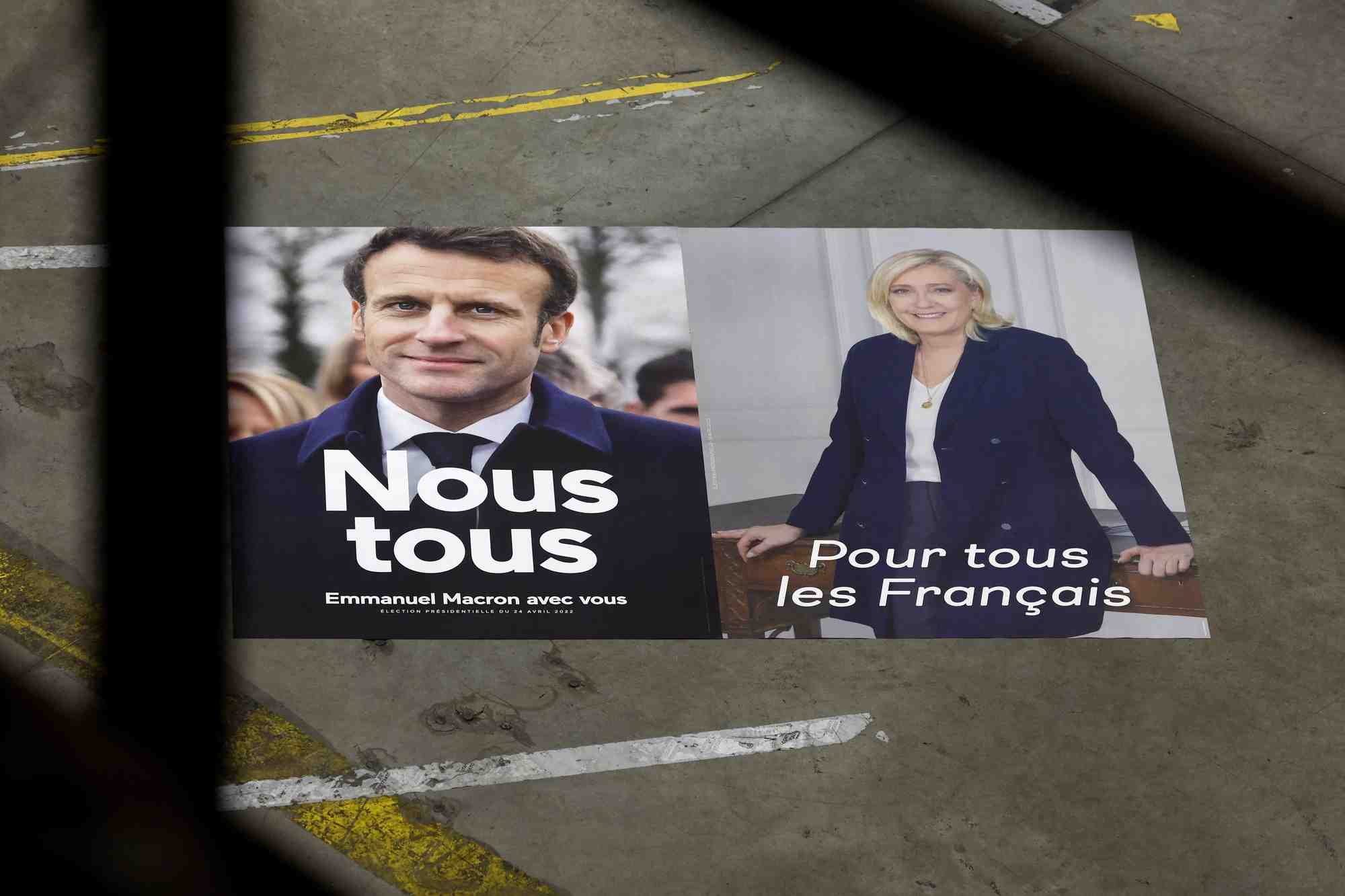 Veillee d'armes pour emmanuel macron et marine le pen