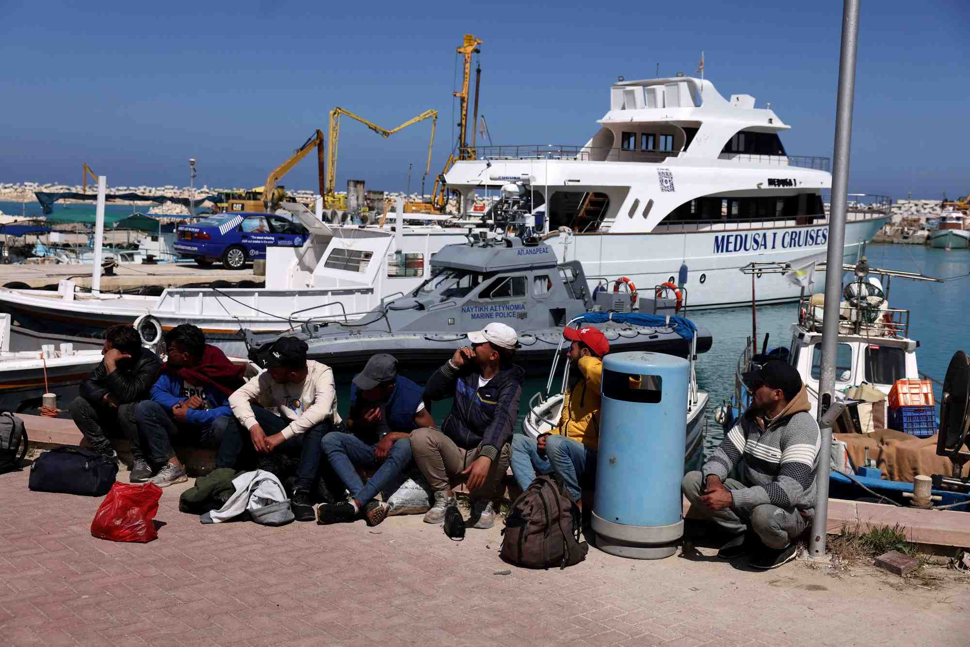 Des migrants a paralimni, a chypre