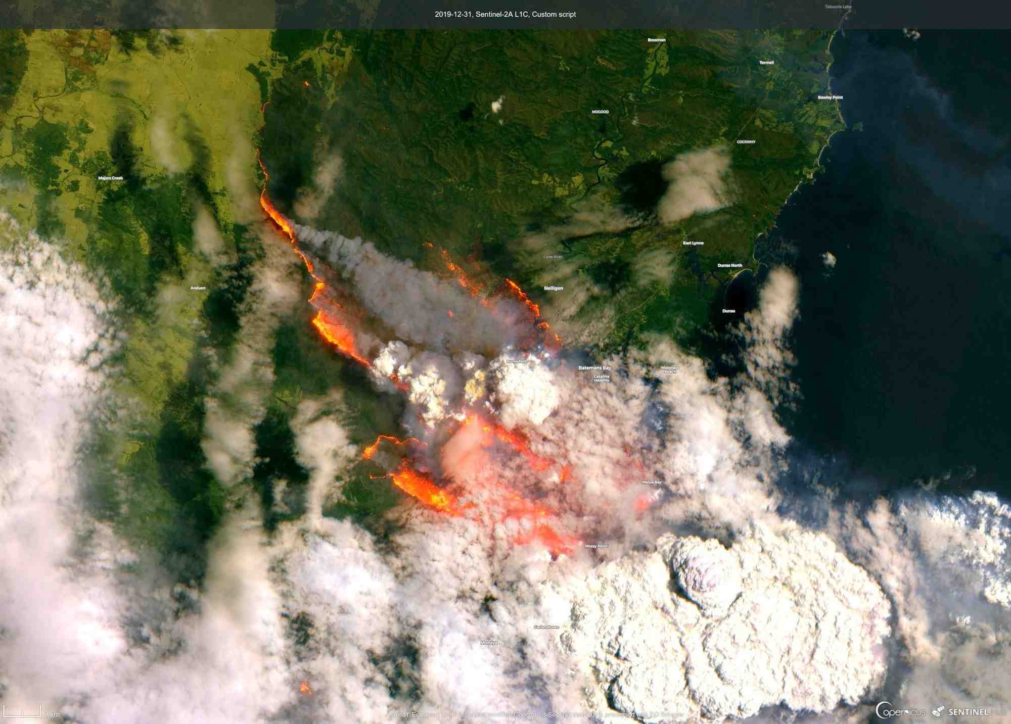 Plusieurs villes ont été plongées dans des nuages de fumée noire, forçant des milliers d'habitants et de touristes, en cette période de haute saison estivale, à se rendre dans des abris ou à fuir vers les plages.
Les flammes ont ravagé plus de 4 millions d'hectares. De nouveaux foyers se déclarent presque quotidiennement du fait des températures caniculaires et des vents.