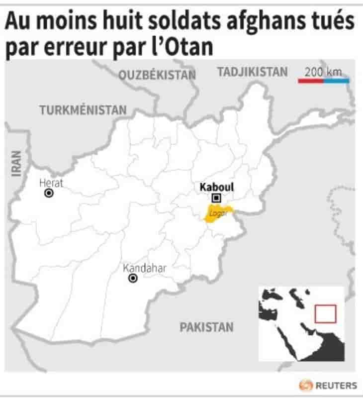 Au moins huit soldats afghans tues par erreur par l’otan
