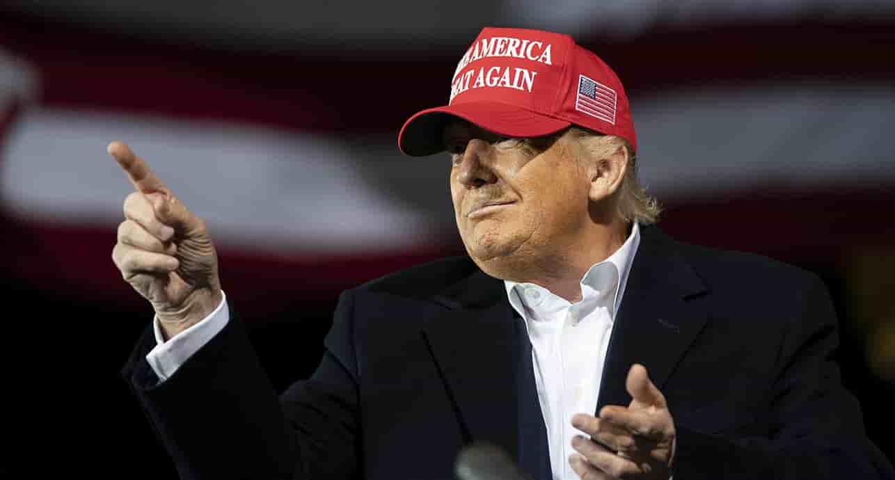 Donald Trump pendant sa campagne « Make America Great Again » à Des Moines, le 14 octobre 2020.