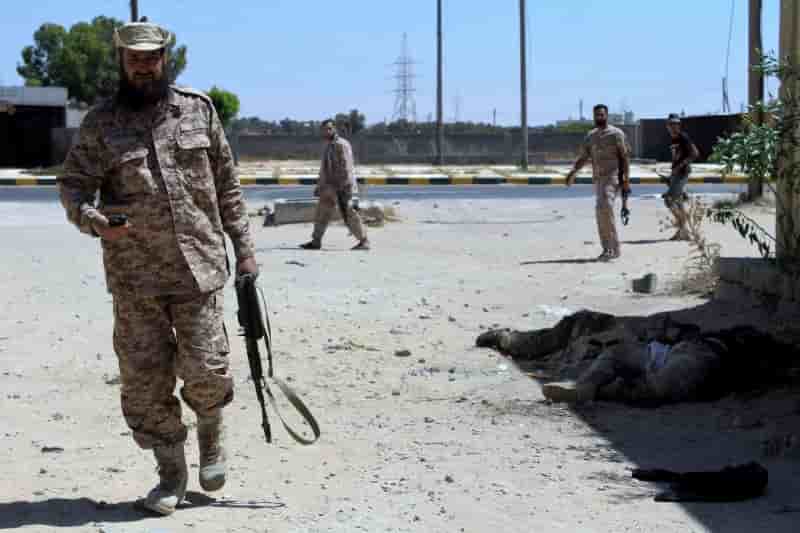Avancee des forces libyennes du gna dans syrte
