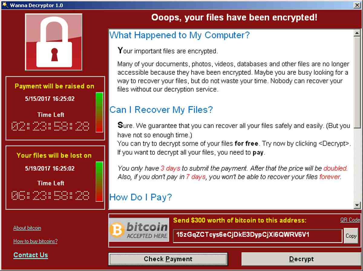 Un nouveau virus wannacry sur les radars
