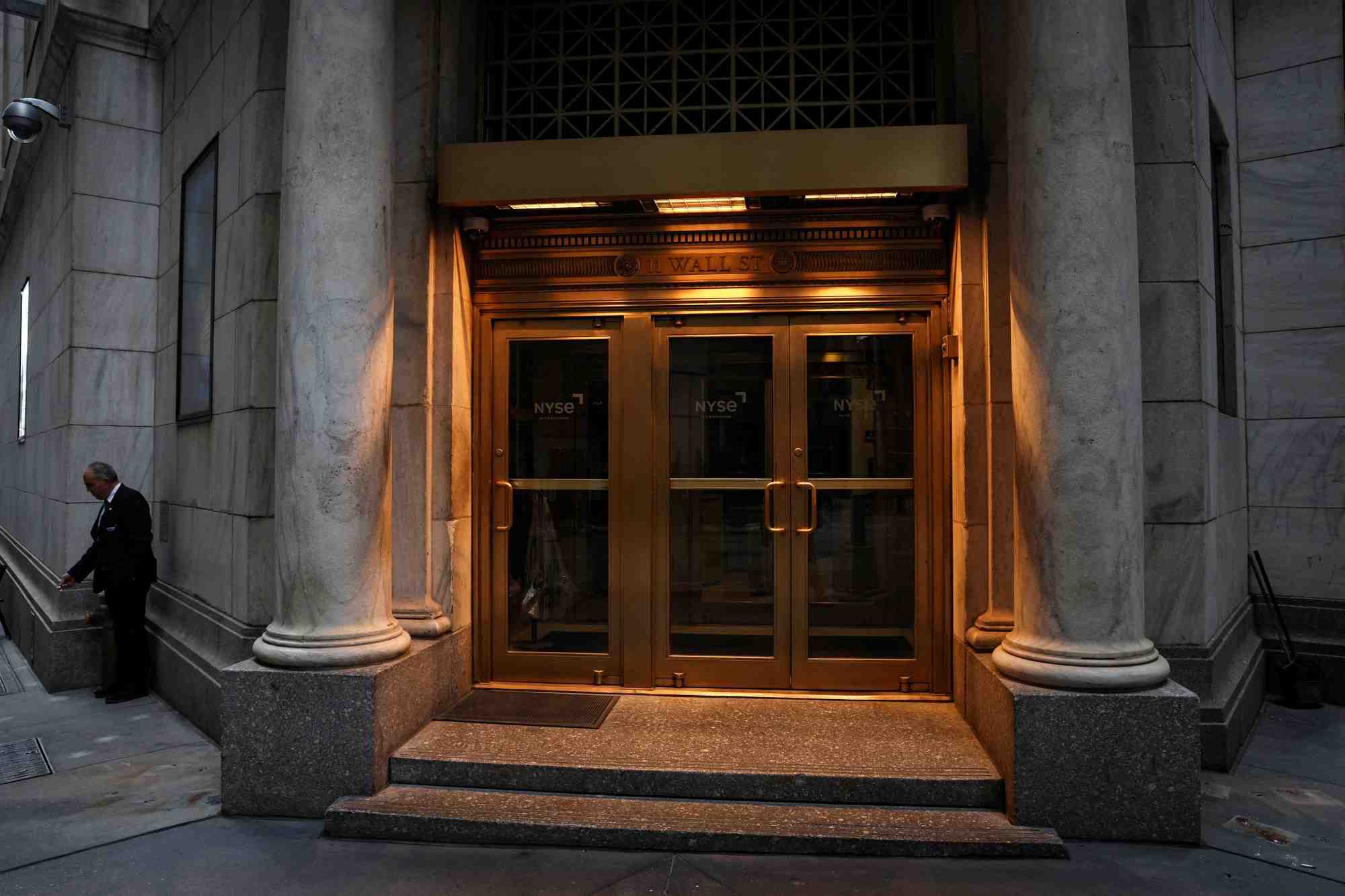 L'entree de la bourse de new york