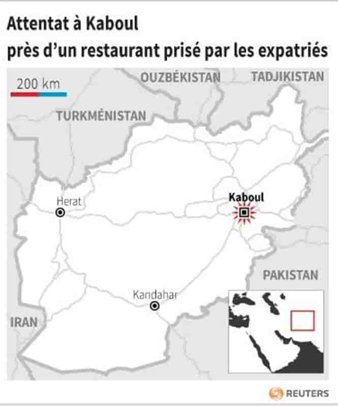Attentat à Kaboul contre un restaurant prisé des expatriés